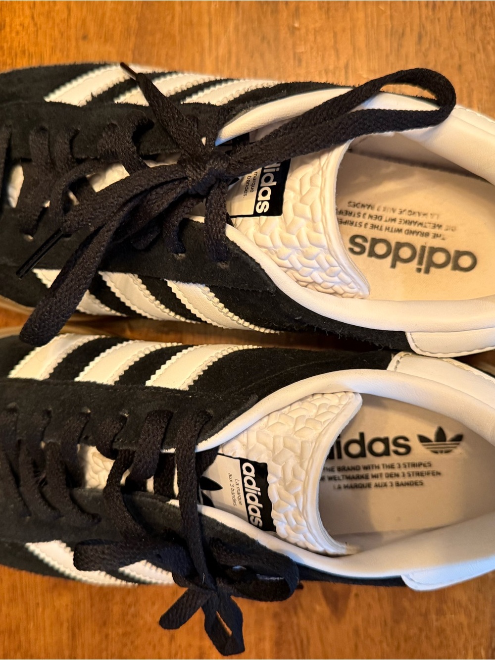 adidas Black and White Suede Stripe Sneakers